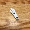YKK Zipper Single locking Medal Slider #10 White (Coil)